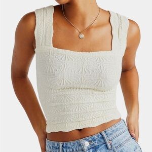 FREE PEOPLE LOVE LETTERS CREAM CAMI